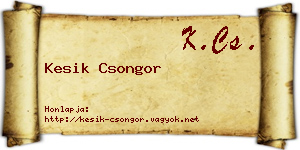 Kesik Csongor névjegykártya
